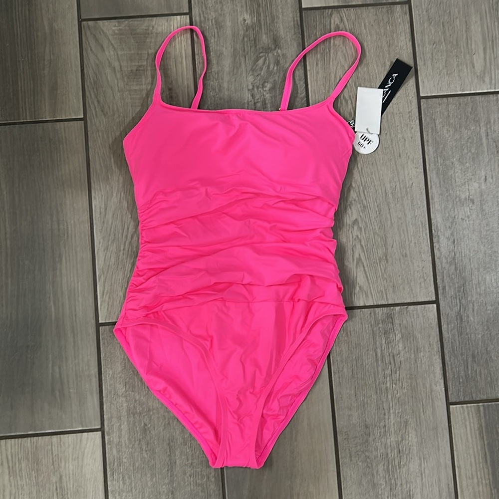 La Blanca Island Goddess Lingerie One Piece - Bright Pink - Picture 4 of 6
